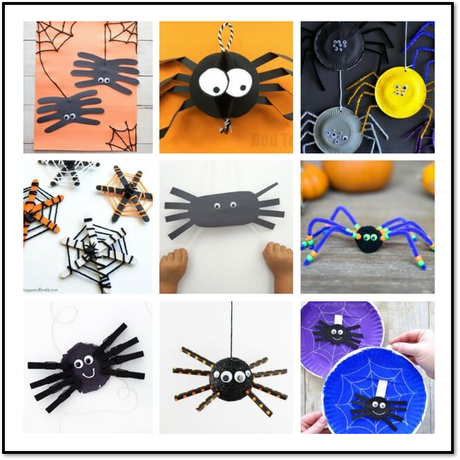image of an assortment of easy ked crafts (spooky cut out spiders and spider webs) - 2 and 3 bedroom handicap apartments in lafayette la