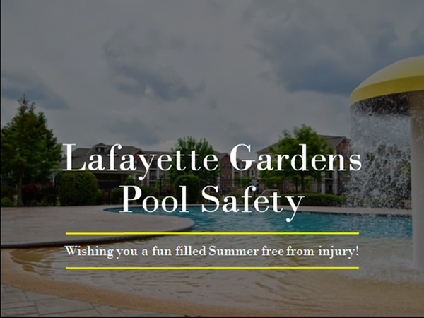 Image of the swimming pool at lafayette gardens - child friendly corporate housing in lafayette la